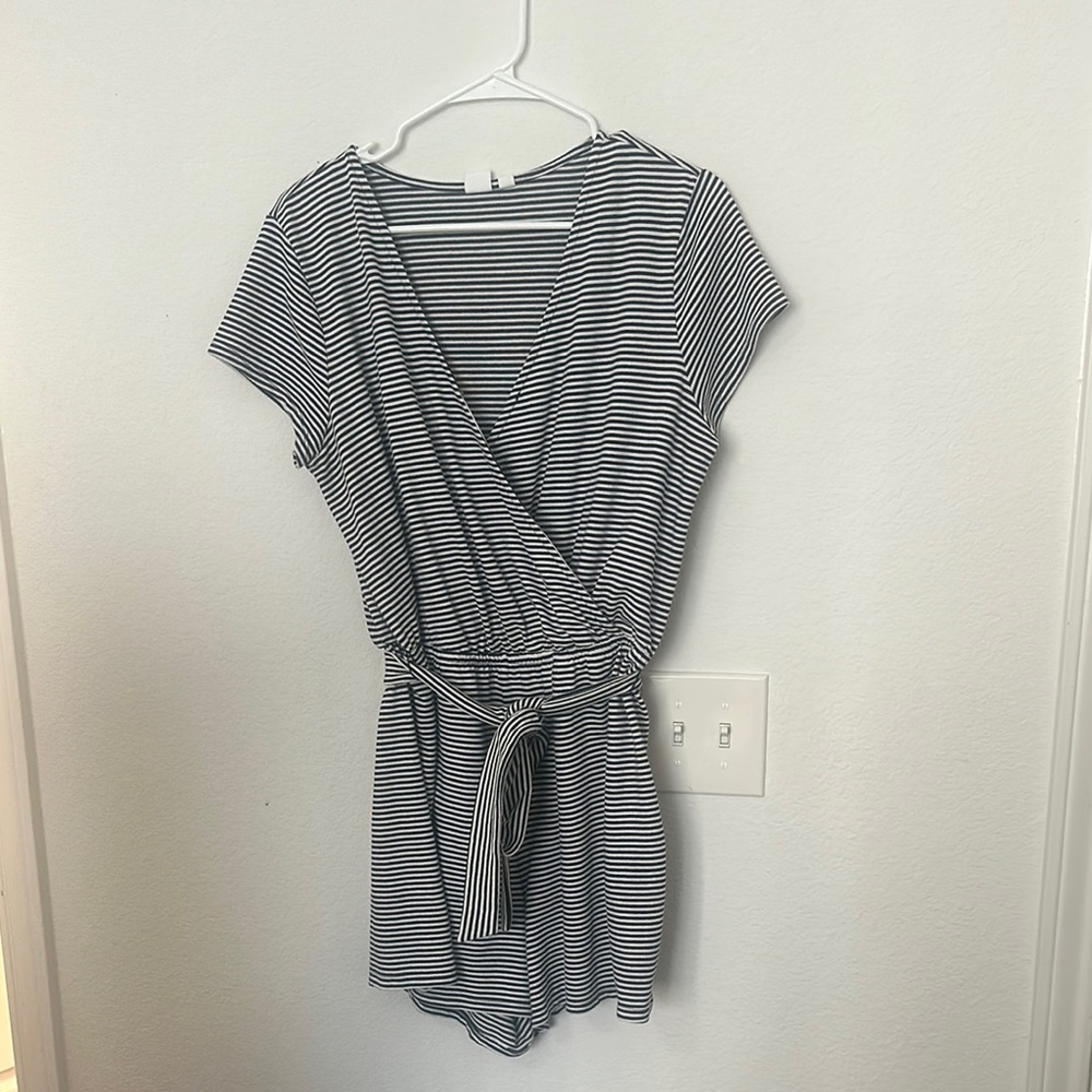 Striped Wrap Romper